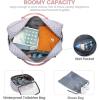 imageLOVEVOOK Travel Duffle Bag Weekender Bag for Women with Toiletry Bag Carry on Overnight Bag with Laptop Compartment Yoga Gym Bag with Wet Pocket Shoe Bag Hospital Bag for Labor and DeliverySilver Grey