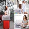 imageLOVEVOOK Travel Duffle Bag Weekender Bag for Women with Toiletry Bag Carry on Overnight Bag with Laptop Compartment Yoga Gym Bag with Wet Pocket Shoe Bag Hospital Bag for Labor and DeliverySilver Grey