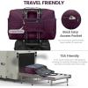imageLOVEVOOK Travel Duffle Bag Weekender Bag for Women with Toiletry Bag Carry on Overnight Bag with Laptop Compartment Yoga Gym Bag with Wet Pocket Shoe Bag Hospital Bag for Labor and DeliveryPurplish Red