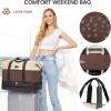 imageLOVEVOOK Travel Duffle Bag for Women Large3 Pcs Khakicoffeblack