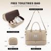 imageLOVEVOOK Travel Duffle BagWeekender Bags for Women with Shoe CompartmentCarry on Overnight Bag with Toiletry BagGym Duffel Bag with Wet Pocket Hospital Bags for Labor and DeliveryCoffee Brown