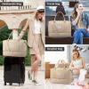 imageLOVEVOOK Travel Duffle BagWeekender Bags for Women with Shoe CompartmentCarry on Overnight Bag with Toiletry BagGym Duffel Bag with Wet Pocket Hospital Bags for Labor and DeliveryCoffee Brown
