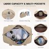 imageLOVEVOOK Travel Duffle BagWeekender Bags for Women with Shoe CompartmentCarry on Overnight Bag with Toiletry BagGym Duffel Bag with Wet Pocket Hospital Bags for Labor and DeliveryCoffee Brown