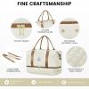 imageLOVEVOOK Travel Duffle BagWeekender Bags for Women with Shoe CompartmentCarry on Overnight Bag with Toiletry BagGym Duffel Bag with Wet Pocket Hospital Bags for Labor and DeliveryBeigeBrowna