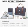imageLOVEVOOK Travel Duffle BagWeekender Bags for Women with Shoe CompartmentCarry on Overnight Bag with Toiletry BagGym Duffel Bag with Wet Pocket Hospital Bags for Labor and DeliveryGreyBrown