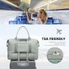 imageLOVEVOOK Travel Duffle BagWeekender Bags for Women with Shoe CompartmentCarry on Overnight Bag with Toiletry BagGym Duffel Bag with Wet Pocket Hospital Bags for Labor and DeliveryDark Gray GreenL