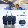 imageLOVEVOOK Travel Duffle BagWeekender Bags for Women with Shoe CompartmentCarry on Overnight Bag with Toiletry BagGym Duffel Bag with Wet Pocket Hospital Bags for Labor and DeliveryBlueL