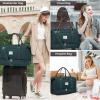 imageLOVEVOOK Travel Duffle BagWeekender Bags for Women with Shoe CompartmentCarry on Overnight Bag with Toiletry BagGym Duffel Bag with Wet Pocket Hospital Bags for Labor and DeliveryDark GreenL