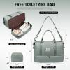 imageLOVEVOOK Travel Duffle BagWeekender Bags for Women with Shoe CompartmentCarry on Overnight Bag with Toiletry BagGym Duffel Bag with Wet Pocket Hospital Bags for Labor and DeliveryDark Gray GreenL