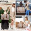 imageLOVEVOOK Travel Duffle BagWeekender Bags for Women with Shoe CompartmentCarry on Overnight Bag with Toiletry BagGym Duffel Bag with Wet Pocket Hospital Bags for Labor and DeliveryDark ApricotBrown