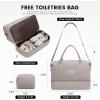 imageLOVEVOOK Travel Duffle BagWeekender Bags for Women with Shoe CompartmentCarry on Overnight Bag with Toiletry BagGym Duffel Bag with Wet Pocket Hospital Bags for Labor and DeliveryLight Dusty Rose