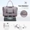 imageLOVEVOOK Travel Duffle BagWeekender Bags for Women with Shoe CompartmentCarry on Overnight Bag with Toiletry BagGym Duffel Bag with Wet Pocket Hospital Bags for Labor and DeliveryPurple Greyb
