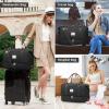imageLOVEVOOK Travel Duffle BagWeekender Bags for Women with Shoe CompartmentCarry on Overnight Bag with Toiletry BagGym Duffel Bag with Wet Pocket Hospital Bags for Labor and DeliveryBlackL3