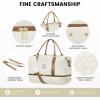 imageLOVEVOOK Travel Duffle BagWeekender Bags for Women with Shoe CompartmentCarry on Overnight Bag with Toiletry BagGym Duffel Bag with Wet Pocket Hospital Bags for Labor and DeliveryBeigeBrownL