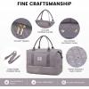 imageLOVEVOOK Travel Duffle BagWeekender Bags for Women with Shoe CompartmentCarry on Overnight Bag with Toiletry BagGym Duffel Bag with Wet Pocket Hospital Bags for Labor and DeliveryPurple Greyb
