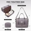 imageLOVEVOOK Travel Duffle BagWeekender Bags for Women with Shoe CompartmentCarry on Overnight Bag with Toiletry BagGym Duffel Bag with Wet Pocket Hospital Bags for Labor and DeliveryPurple Greyb