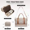 imageLOVEVOOK Travel Duffle BagWeekender Bags for Women with Shoe CompartmentCarry on Overnight Bag with Toiletry BagGym Duffel Bag with Wet Pocket Hospital Bags for Labor and DeliveryDark ApricotBrown