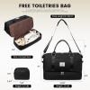 imageLOVEVOOK Travel Duffle BagWeekender Bags for Women with Shoe CompartmentCarry on Overnight Bag with Toiletry BagGym Duffel Bag with Wet Pocket Hospital Bags for Labor and DeliveryBlackL3