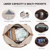 imageLOVEVOOK Travel Duffle BagWeekender Bags for Women with Shoe CompartmentCarry on Overnight Bag with Toiletry BagGym Duffel Bag with Wet Pocket Hospital Bags for Labor and DeliveryDark ApricotBrown