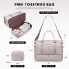 imageLOVEVOOK Travel Duffle BagWeekender Bags for Women with Shoe CompartmentCarry on Overnight Bag with Toiletry BagGym Duffel Bag with Wet Pocket Hospital Bags for Labor and DeliveryAntiquewhiteL