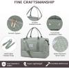 imageLOVEVOOK Travel Duffle BagWeekender Bags for Women with Shoe CompartmentCarry on Overnight Bag with Toiletry BagGym Duffel Bag with Wet Pocket Hospital Bags for Labor and DeliveryDark Gray Greend
