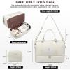 imageLOVEVOOK Travel Duffle BagWeekender Bags for Women with Shoe CompartmentCarry on Overnight Bag with Toiletry BagGym Duffel Bag with Wet Pocket Hospital Bags for Labor and DeliveryBeige