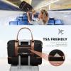 imageLOVEVOOK Travel Duffle BagWeekender Bags for Women with Shoe CompartmentCarry on Overnight Bag with Toiletry BagGym Duffel Bag with Wet Pocket Hospital Bags for Labor and DeliveryBlackBrownL