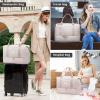 imageLOVEVOOK Travel Duffle BagWeekender Bags for Women with Shoe CompartmentCarry on Overnight Bag with Toiletry BagGym Duffel Bag with Wet Pocket Hospital Bags for Labor and DeliveryAntiquewhiteb