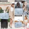 imageLOVEVOOK Travel Duffle BagWeekender Bags for Women with Shoe CompartmentCarry on Overnight Bag with Toiletry BagGym Duffel Bag with Wet Pocket Hospital Bags for Labor and DeliveryLight Blue