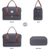 imageLOVEVOOK Travel Duffle BagWeekender Bags for Women with Shoe CompartmentCarry on Overnight Bag with Toiletry BagGym Duffel Bag with Wet Pocket Hospital Bags for Labor and DeliveryGreyBrown