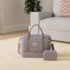 imageLOVEVOOK Travel Duffle BagWeekender Bags for Women with Shoe CompartmentCarry on Overnight Bag with Toiletry BagGym Duffel Bag with Wet Pocket Hospital Bags for Labor and DeliverySilver Grey
