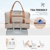 imageLOVEVOOK Travel Duffle BagWeekender Bags for Women with Shoe CompartmentCarry on Overnight Bag with Toiletry BagGym Duffel Bag with Wet Pocket Hospital Bags for Labor and DeliveryDark ApricotBrown