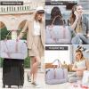 imageLOVEVOOK Travel Duffle BagWeekender Bags for Women with Shoe CompartmentCarry on Overnight Bag with Toiletry BagGym Duffel Bag with Wet Pocket Hospital Bags for Labor and DeliverySilver Grey