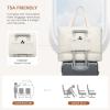 imageLOVEVOOK Weekender Bags for Women Travel Large Personal Item Travel Overnight Bag Carry on Duffle Bags with Shoe Compartment Toiletry Bag Wet Pocket for Airplane Hospital Labor DeliveryOff  White