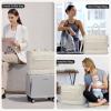 imageLOVEVOOK Weekender Bags for Women Travel Large Personal Item Travel Overnight Bag Carry on Duffle Bags with Shoe Compartment Toiletry Bag Wet Pocket for Airplane Hospital Labor DeliveryOff  White