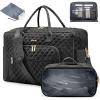 imageLOVEVOOK Travel Duffle Bag Weekender Bag for Women with Toiletry Bag Carry on Overnight Bag with Laptop Compartment Yoga Gym Bag with Wet Pocket Shoe Bag Hospital Bag for Labor and DeliveryBlack