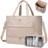 imageLOVEVOOK Weekender Bags for Women Travel Large Personal Item Travel Overnight Bag Carry on Duffle Bags with Shoe Compartment Toiletry Bag Wet Pocket for Airplane Hospital Labor DeliveryKhaki