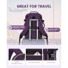 imageLOVEVOOK Carry on Travel Backpack 40L Waterproof Large 17inch Laptop Luggage Daypack as Personal Item Flight Approved Business Weekender Overnight with 3 Packing Cubes Light grayPinkDark Purpleblack2
