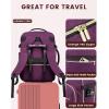 imageLOVEVOOK Carry on Travel Backpack 40L Waterproof Large 17inch Laptop Luggage Daypack as Personal Item Flight Approved Business Weekender Overnight with 3 Packing Cubes Light grayPinkDark Purpleblack1