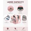imageLOVEVOOK Carry on Travel Backpack 40L Waterproof Large 17inch Laptop Luggage Daypack as Personal Item Flight Approved Business Weekender Overnight with 3 Packing Cubes Light grayPinkPinkpink