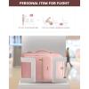 imageLOVEVOOK Carry on Travel Backpack 40L Waterproof Large 17inch Laptop Luggage Daypack as Personal Item Flight Approved Business Weekender Overnight with 3 Packing Cubes Light grayPinkPinkpink