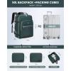imageLOVEVOOK Carry on Travel Backpack 40L Waterproof Large 17inch Laptop Luggage Daypack as Personal Item Flight Approved Business Weekender Overnight with 3 Packing Cubes Light grayPinkDark Greenblack2