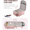 imageLOVEVOOK Carry on Travel Backpack 40L Waterproof Large 17inch Laptop Luggage Daypack as Personal Item Flight Approved Business Weekender Overnight with 3 Packing Cubes Light grayPinkPinkpink