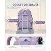 imageLOVEVOOK Carry on Travel Backpack 40L Waterproof Large 17inch Laptop Luggage Daypack as Personal Item Flight Approved Business Weekender Overnight with 3 Packing Cubes Light grayPinkTaro Purple