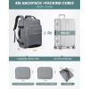 imageLOVEVOOK Carry on Travel Backpack 40L Waterproof Large 17inch Laptop Luggage Daypack as Personal Item Flight Approved Business Weekender Overnight with 3 Packing Cubes Light grayPinkGrayblack
