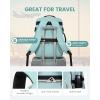 imageLOVEVOOK Carry on Travel Backpack 40L Waterproof Large 17inch Laptop Luggage Daypack as Personal Item Flight Approved Business Weekender Overnight with 3 Packing Cubes Light grayPinkMint Green