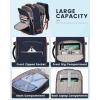 imageLOVEVOOK Carry on Travel Backpack 40L Waterproof Large 17inch Laptop Luggage Daypack as Personal Item Flight Approved Business Weekender Overnight with 3 Packing Cubes Light grayPinkDark Bluebrown
