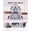 imageLOVEVOOK Carry on Travel Backpack 40L Waterproof Large 17inch Laptop Luggage Daypack as Personal Item Flight Approved Business Weekender Overnight with 3 Packing Cubes Light grayPinkLight Greydark Coffee Color