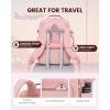 imageLOVEVOOK Carry on Travel Backpack 40L Waterproof Large 17inch Laptop Luggage Daypack as Personal Item Flight Approved Business Weekender Overnight with 3 Packing Cubes Light grayPinkPinkbrown