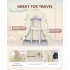 imageLOVEVOOK Carry on Travel Backpack 40L Waterproof Large 17inch Laptop Luggage Daypack as Personal Item Flight Approved Business Weekender Overnight with 3 Packing Cubes Light grayPinkBeigeflesh Beige